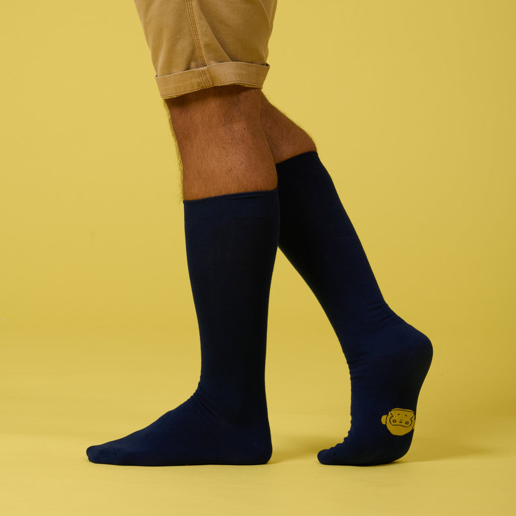 Calzino Blue Navy Lungo