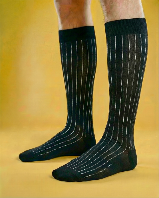 Calzino Bob Esposito Elegante Nero a Righe