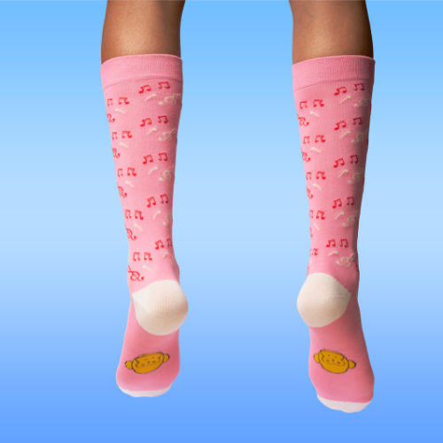 CALZINO MUSICA ROSA